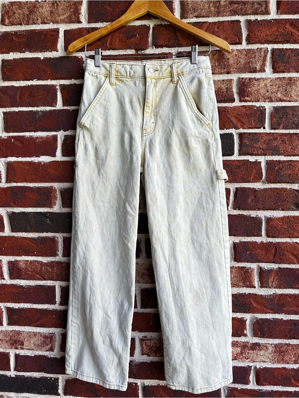 wild fable Cream Wide-Leg Carpenter Pants